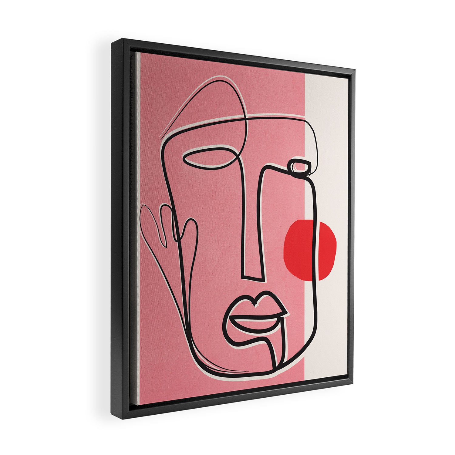 Abstract Face Line Art 02 Framed Canvas Print Gallery Image 2