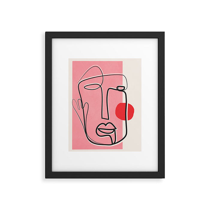 Abstract Face Line Art 02 Framed Art Print Gallery Image 1