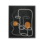 Abstract Face Line Art 04 Framed Canvas Print Gallery Image 6