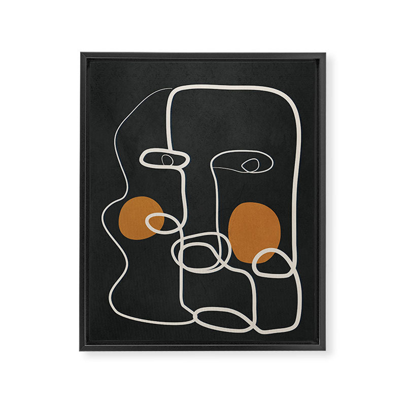Abstract Face Line Art 04 Framed Canvas Print Gallery Image 6
