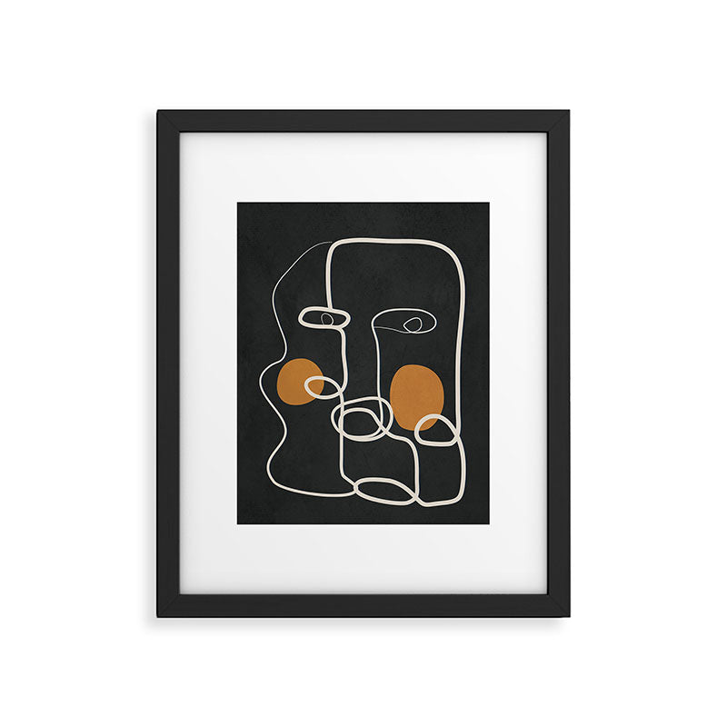 Abstract Face Line Art 04 Framed Art Print Gallery Image 5