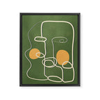 Abstract Face Line Art 06 Framed Canvas Print Gallery Image 6