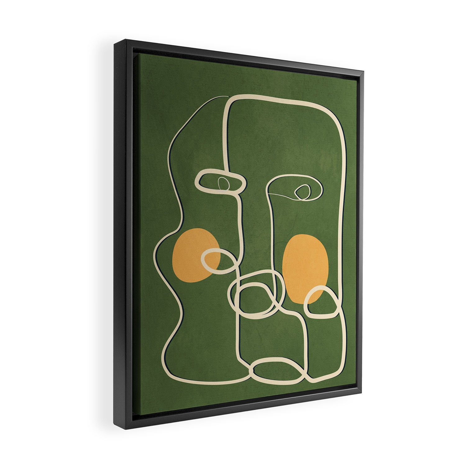 Abstract Face Line Art 06 Framed Canvas Print Gallery Image 2
