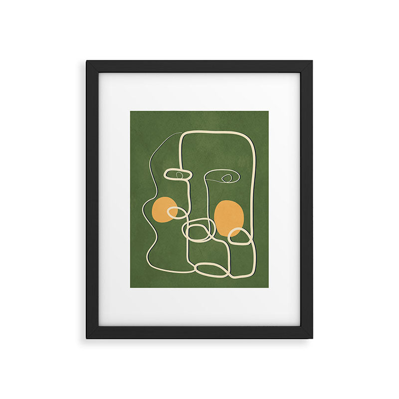 Abstract Face Line Art 06 Framed Art Print Gallery Image 5