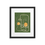 Abstract Face Line Art 06 Framed Art Print Gallery Image 4