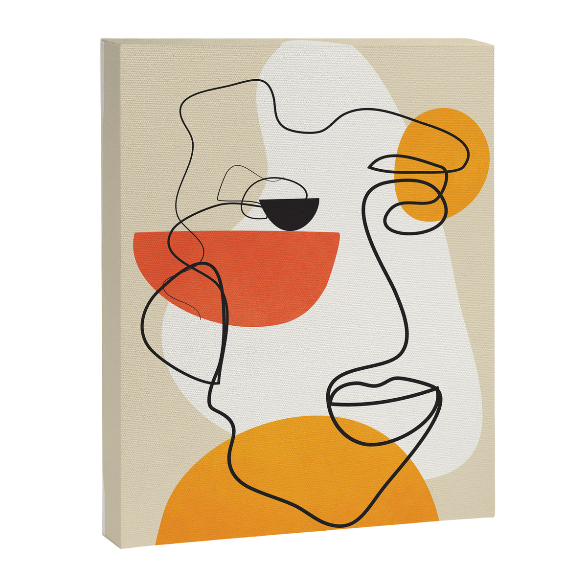 Abstract Face Line Design 03 Canvas Print Gallery Image 6