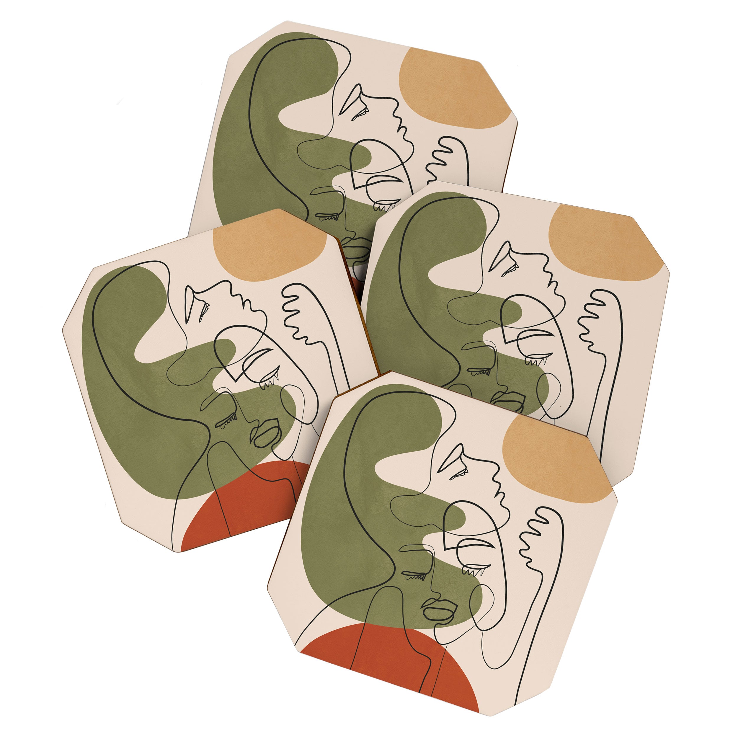Abstract Faces 1 Coaster Gallery Image 1