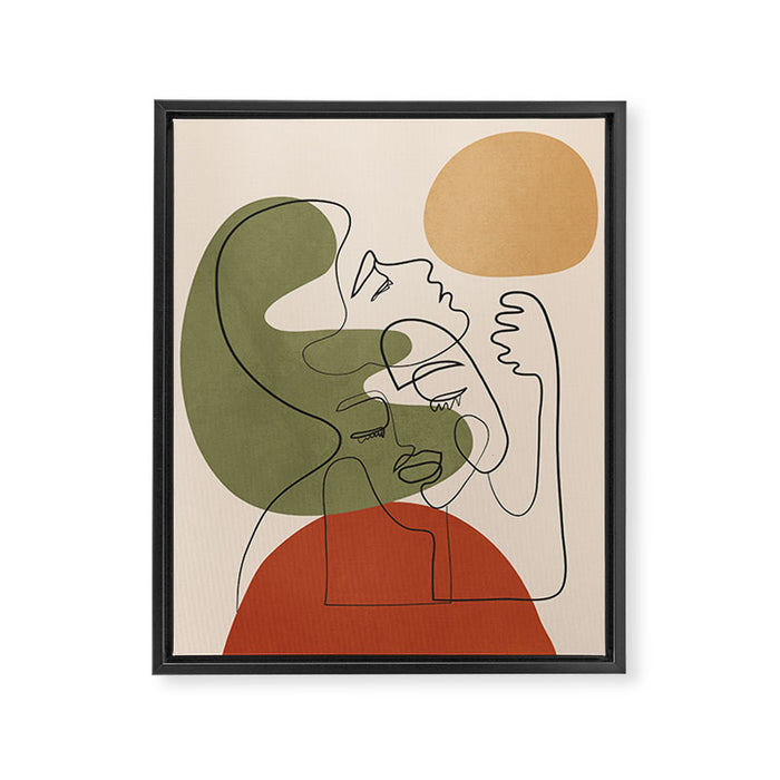 Abstract Faces 1 Framed Canvas Print Gallery Image 1