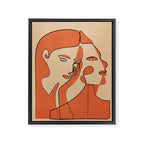 Abstract Faces 11 Framed Canvas Print Gallery Image 6