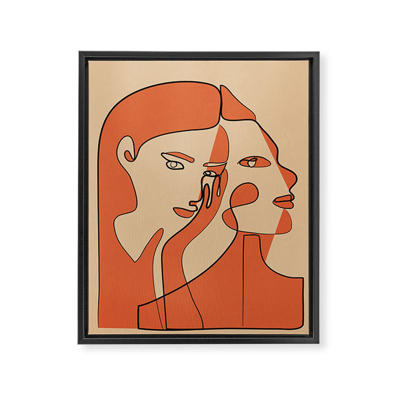Abstract Faces 11 Framed Canvas Print Gallery Image 6