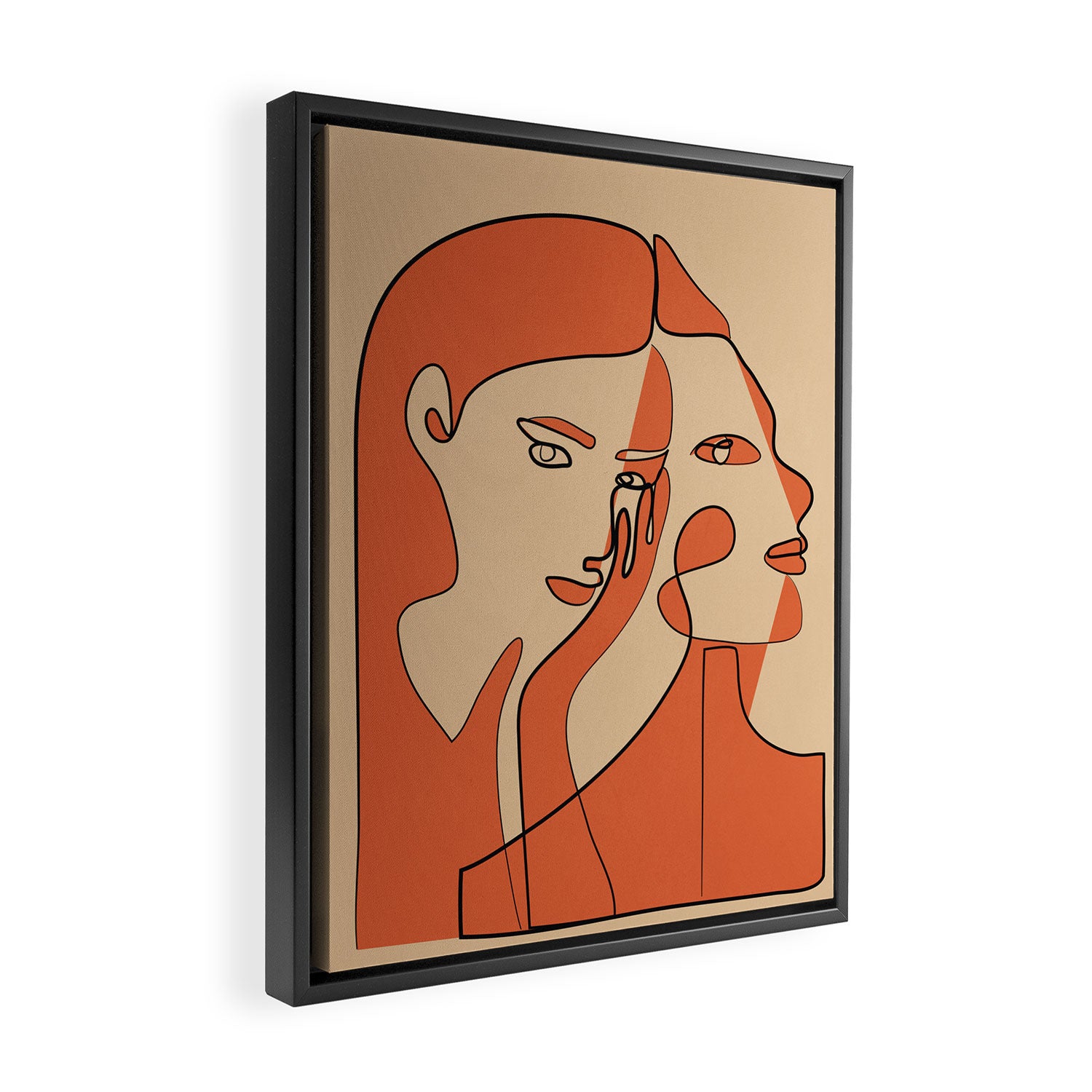 Abstract Faces 11 Framed Canvas Print Gallery Image 2