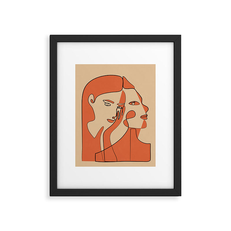 Abstract Faces 11 Framed Art Print Gallery Image 5