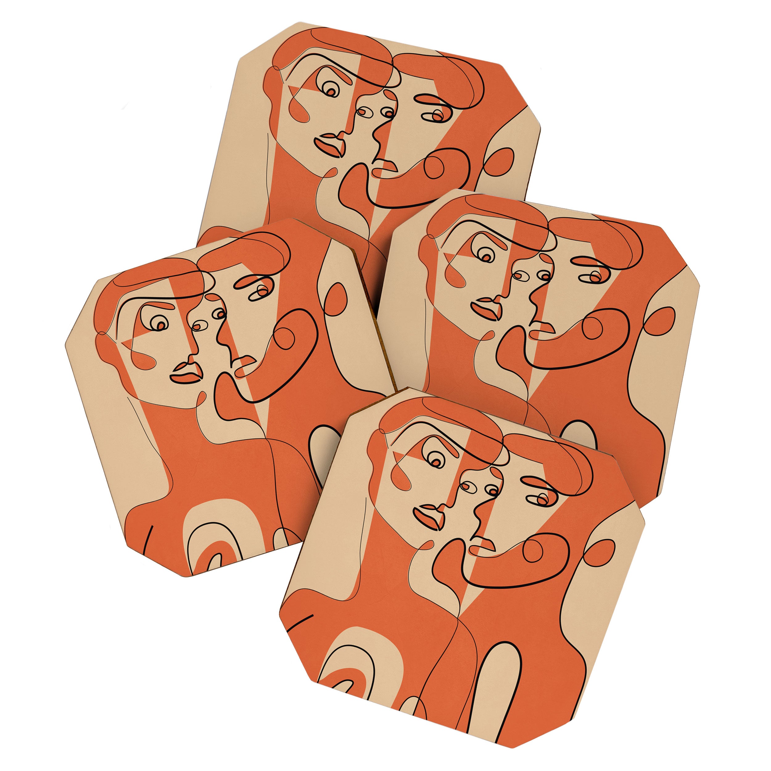 Abstract Faces 12 Coaster Gallery Image 1