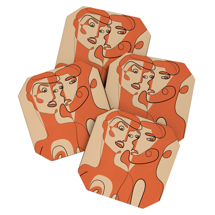 Abstract Faces 12 Coaster Gallery Image 1