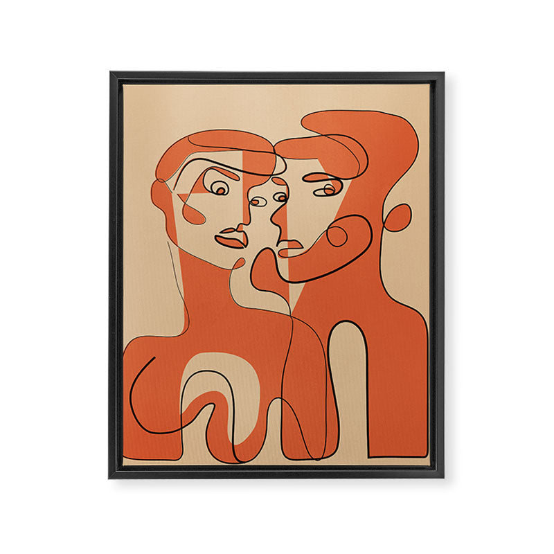 Abstract Faces 12 Framed Canvas Print Gallery Image 6