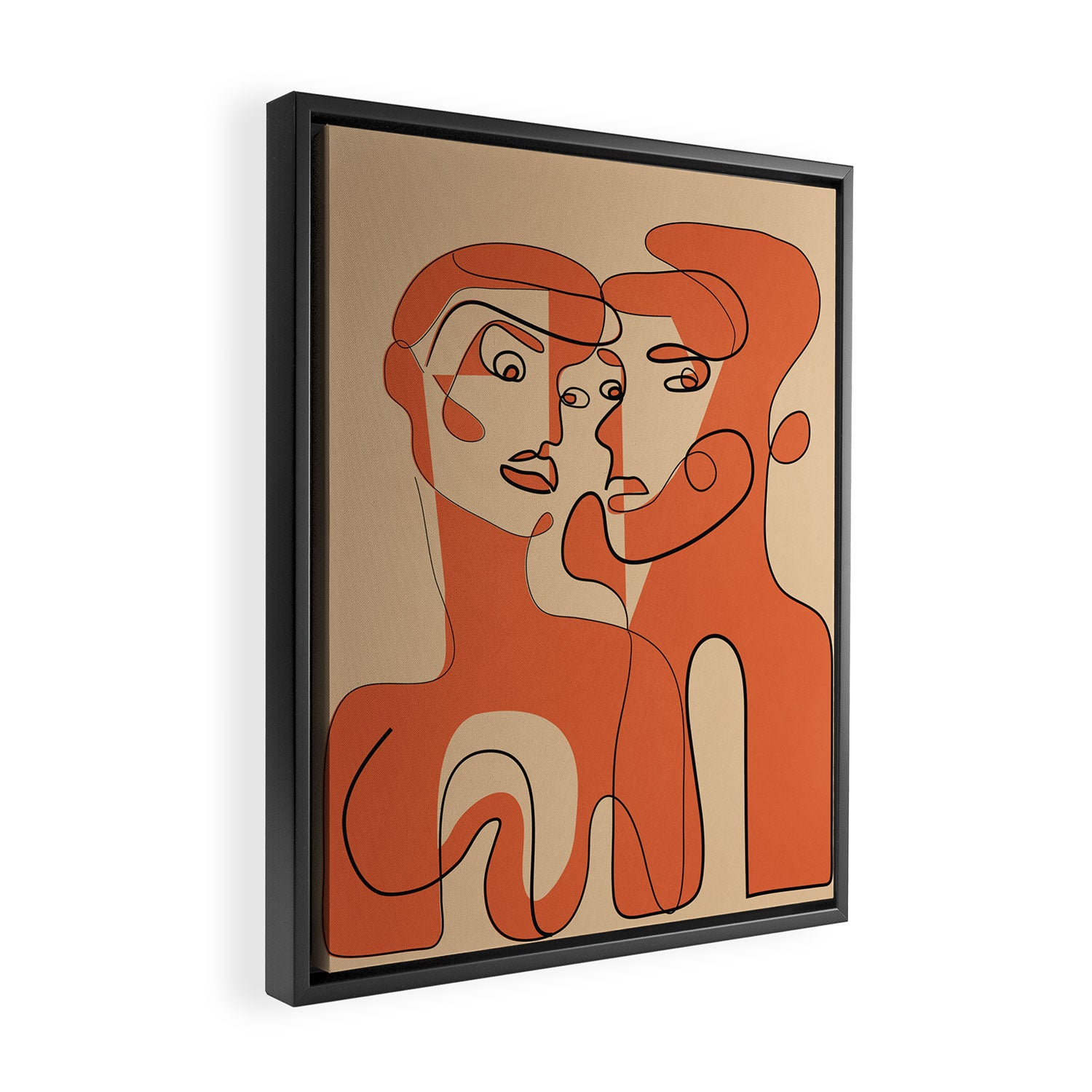 Abstract Faces 12 Framed Canvas Print Gallery Image 2