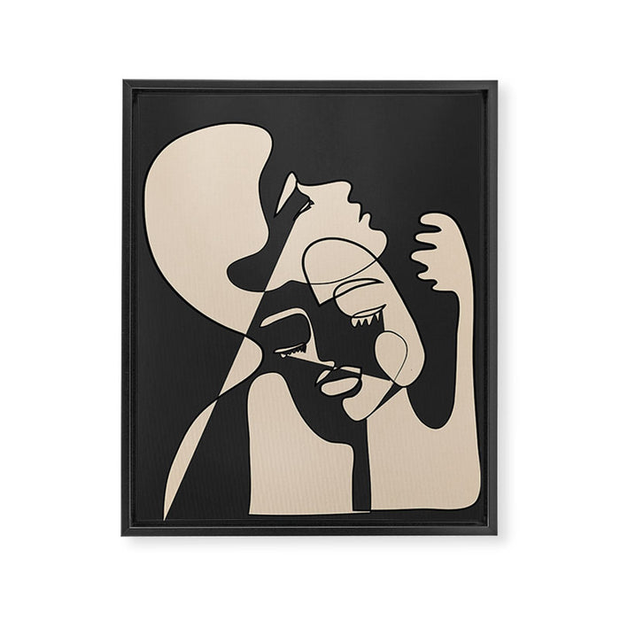 Abstract Faces 13 Framed Canvas Print Gallery Image 1