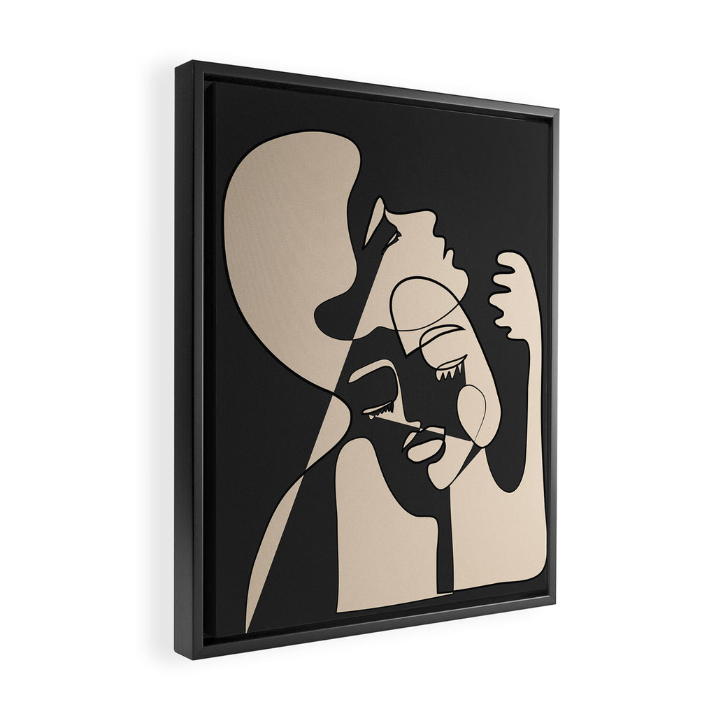 Abstract Faces 13 Framed Canvas Print Gallery Image 2