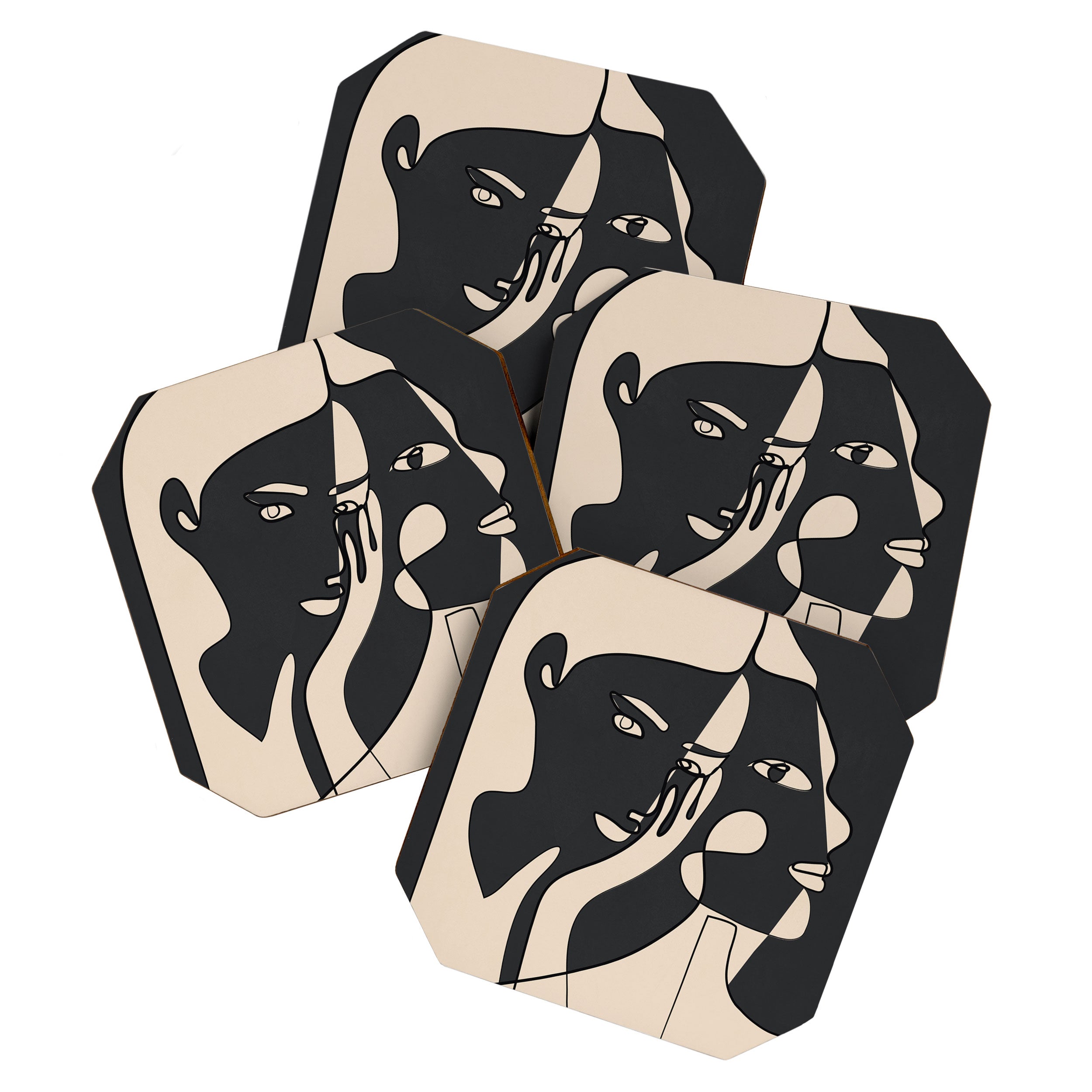 Abstract Faces 14 Coaster Gallery Image 1