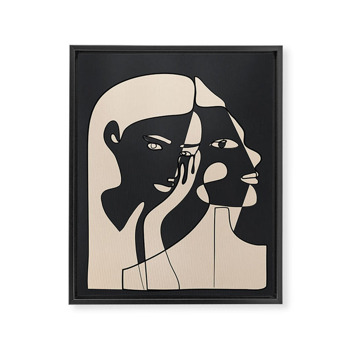 Abstract Faces 14 Framed Canvas Print Gallery Image 1