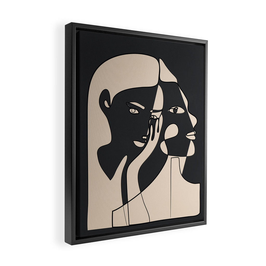 Abstract Faces 14 Framed Canvas Print Gallery Image 2