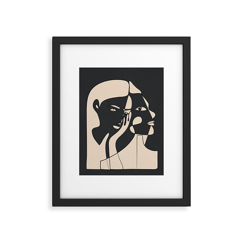 Abstract Faces 14 Framed Art Print Gallery Image 5