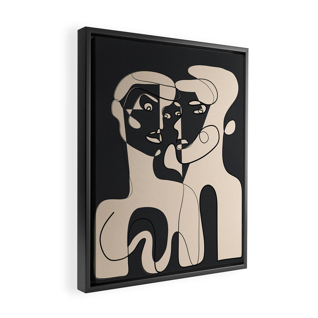 Abstract Faces 15 Framed Canvas Print Gallery Image 2