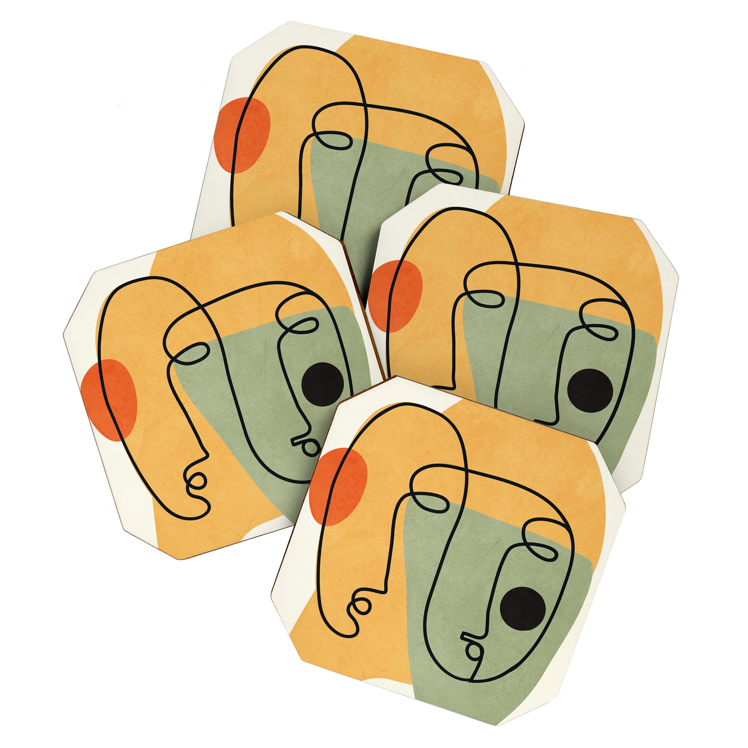 Abstract Faces 19 Coaster Gallery Image 1