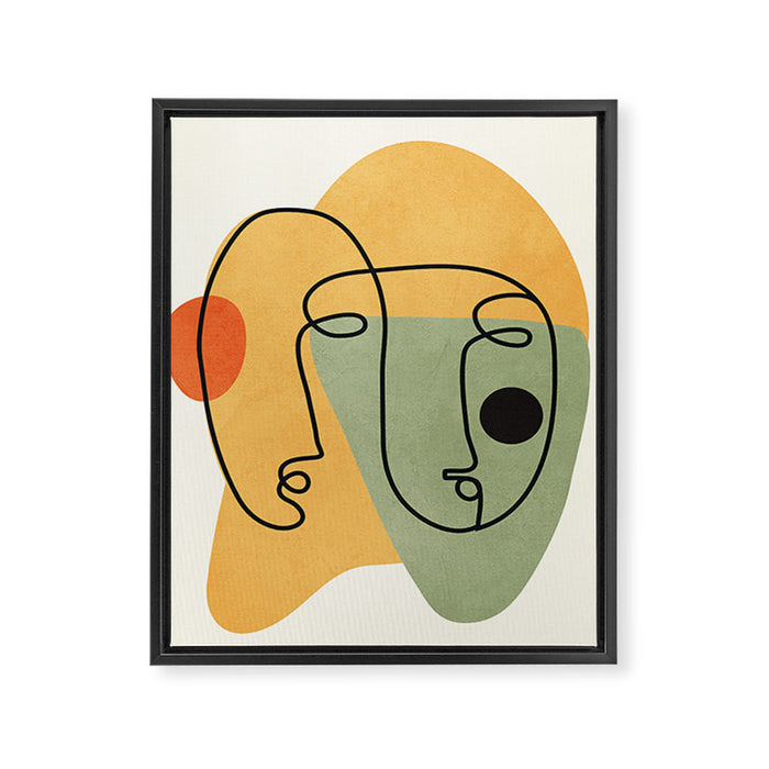 Abstract Faces 19 Framed Canvas Print Gallery Image 1