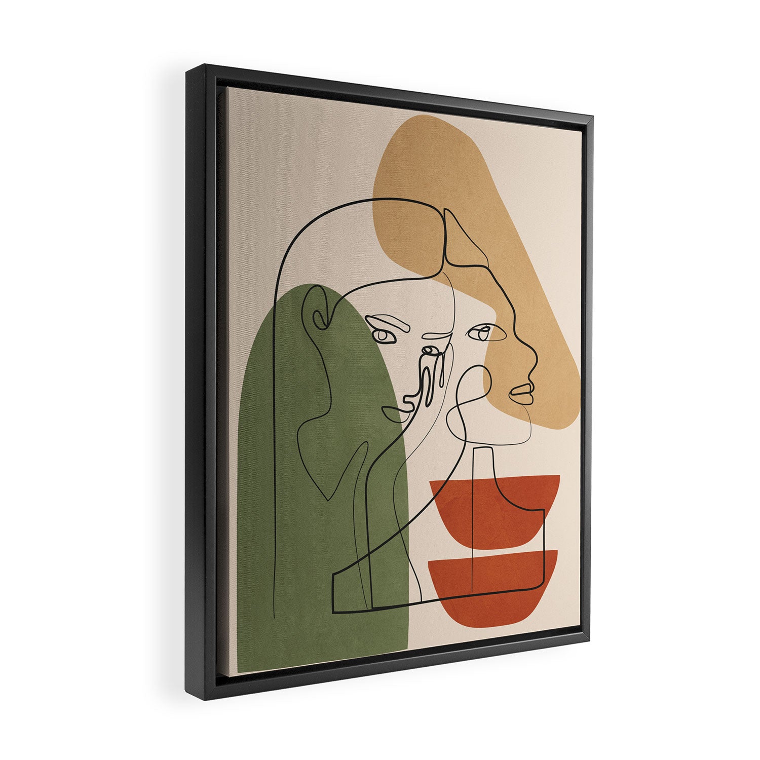 Abstract Faces 2  Framed Canvas Print Gallery Image 2