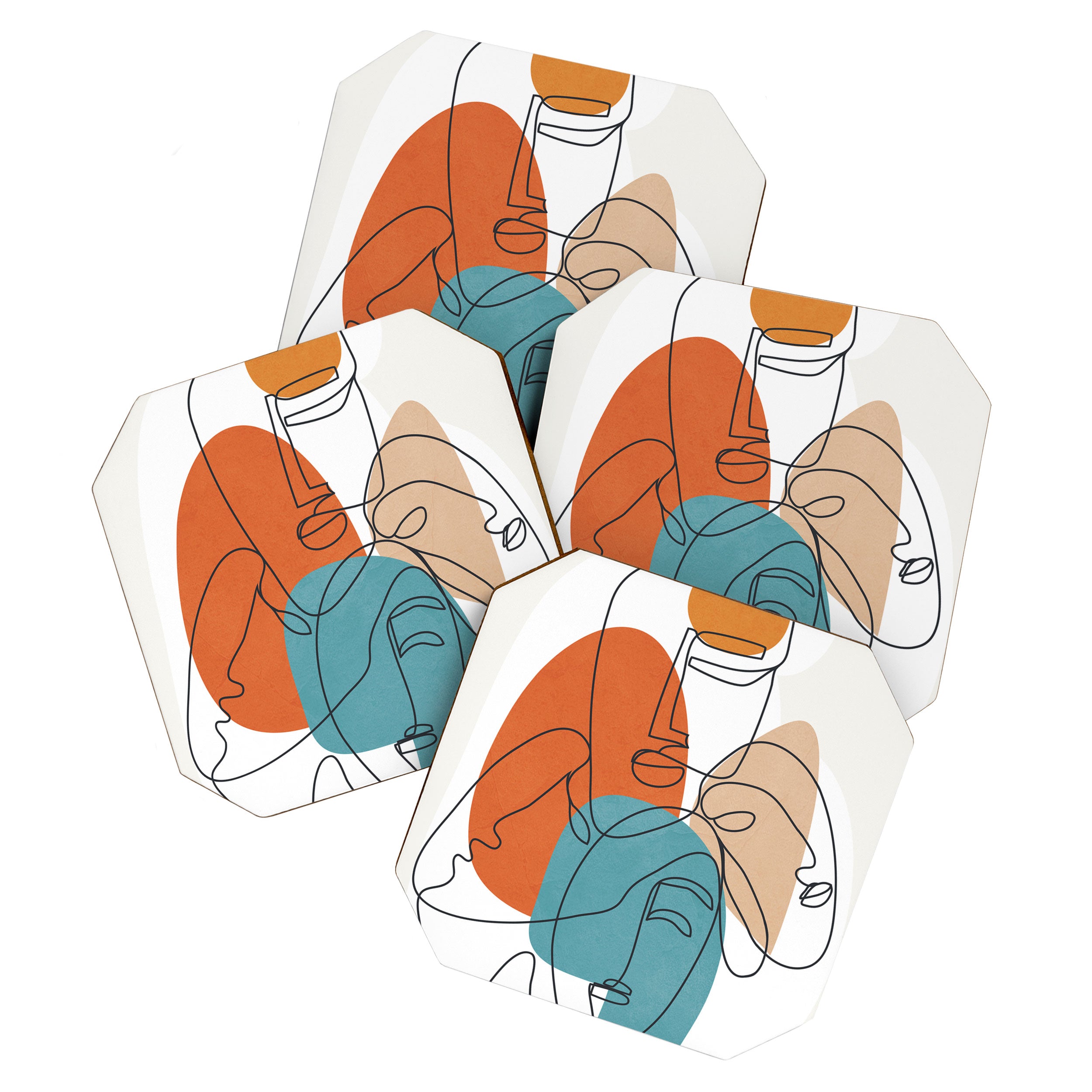 Abstract Faces 28 Coaster Gallery Image 1