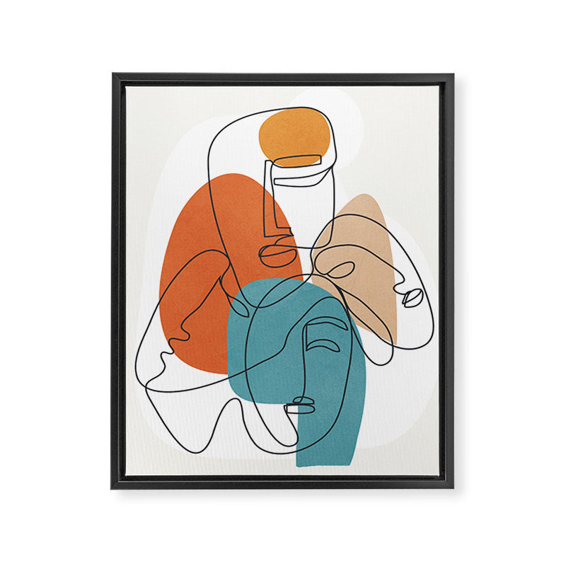 Abstract Faces 28 Framed Canvas Print Gallery Image 6