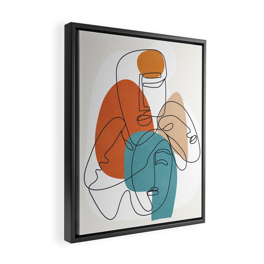 Abstract Faces 28 Framed Canvas Print Gallery Image 2