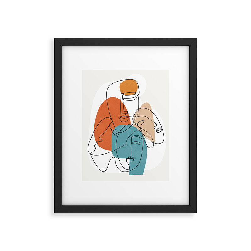 Abstract Faces 28 Framed Art Print Gallery Image 5