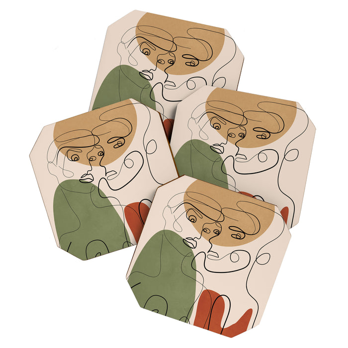 Abstract Faces 3  Coaster Gallery Image 1