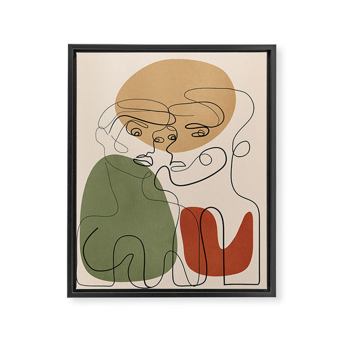 Abstract Faces 3  Framed Canvas Print Gallery Image 1