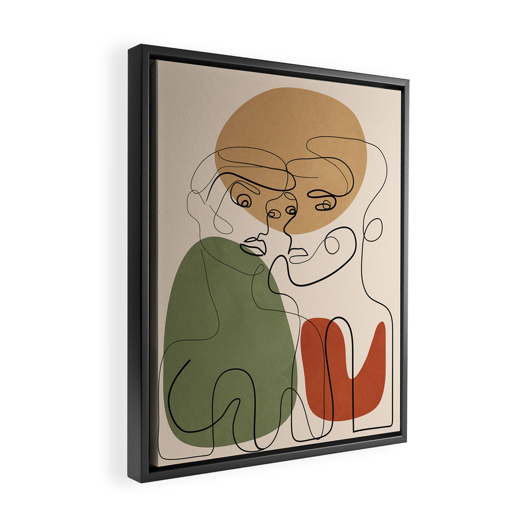 Abstract Faces 3  Framed Canvas Print Gallery Image 2