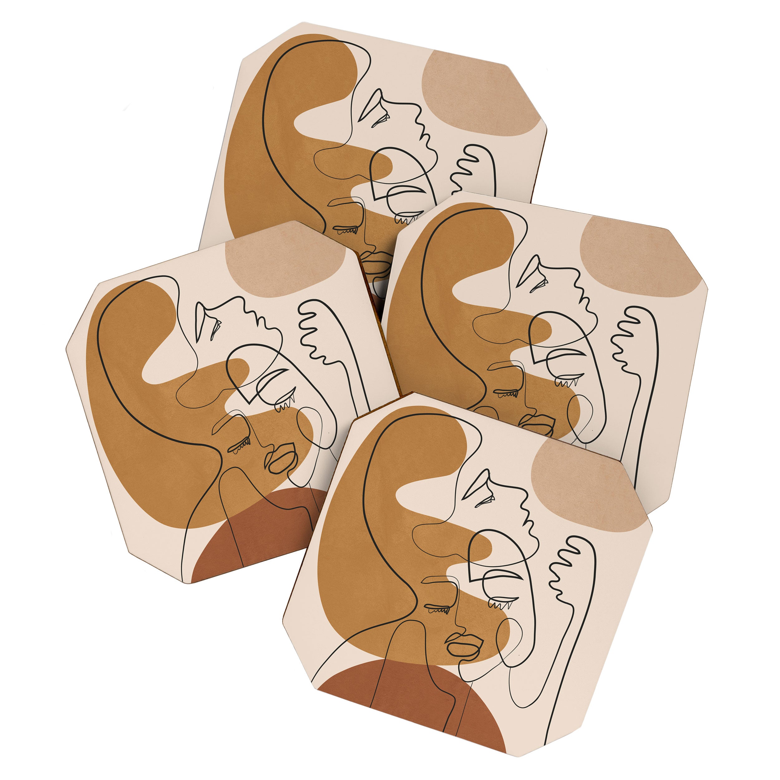 Abstract Faces 4  Coaster Gallery Image 1
