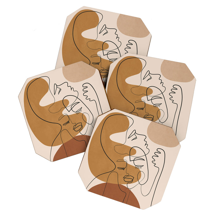 Abstract Faces 4  Coaster Gallery Image 1