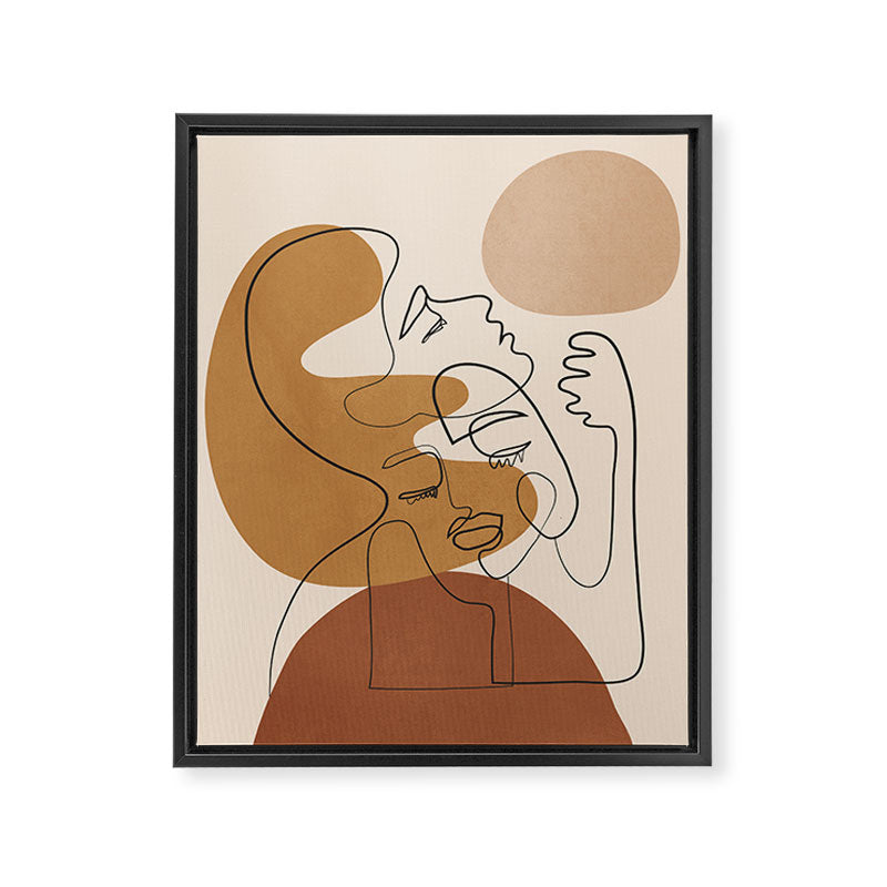 Abstract Faces 4  Framed Canvas Print Gallery Image 6