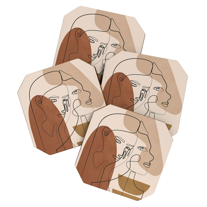 Abstract Faces 5  Coaster Gallery Image 1