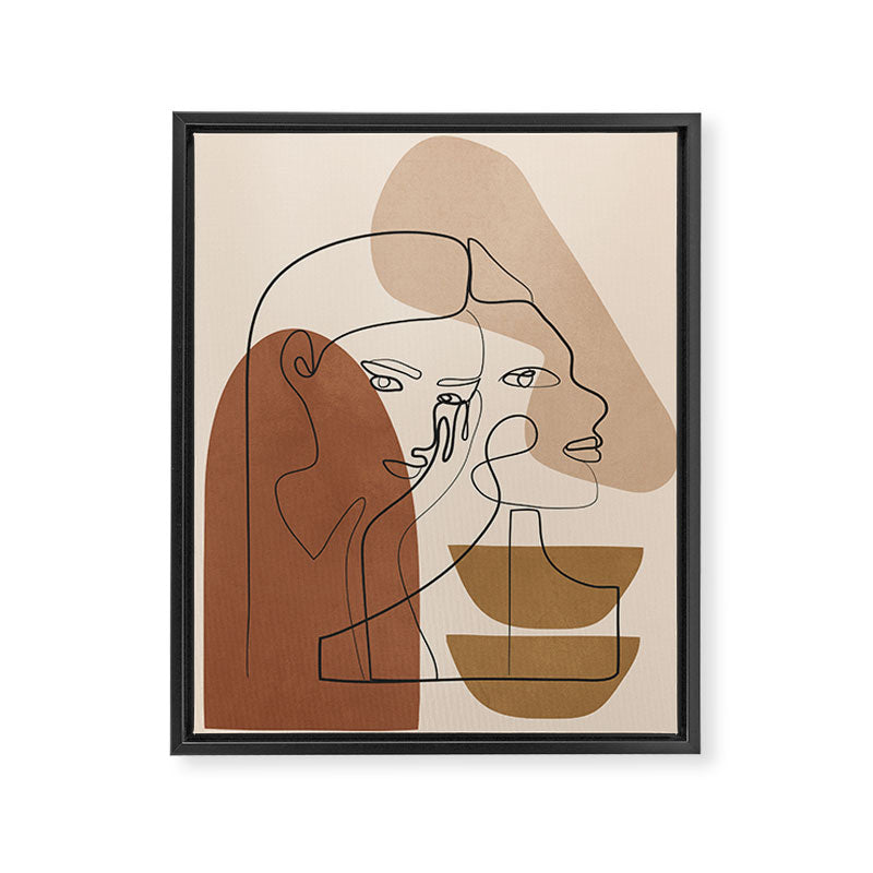 Abstract Faces 5  Framed Canvas Print Gallery Image 6