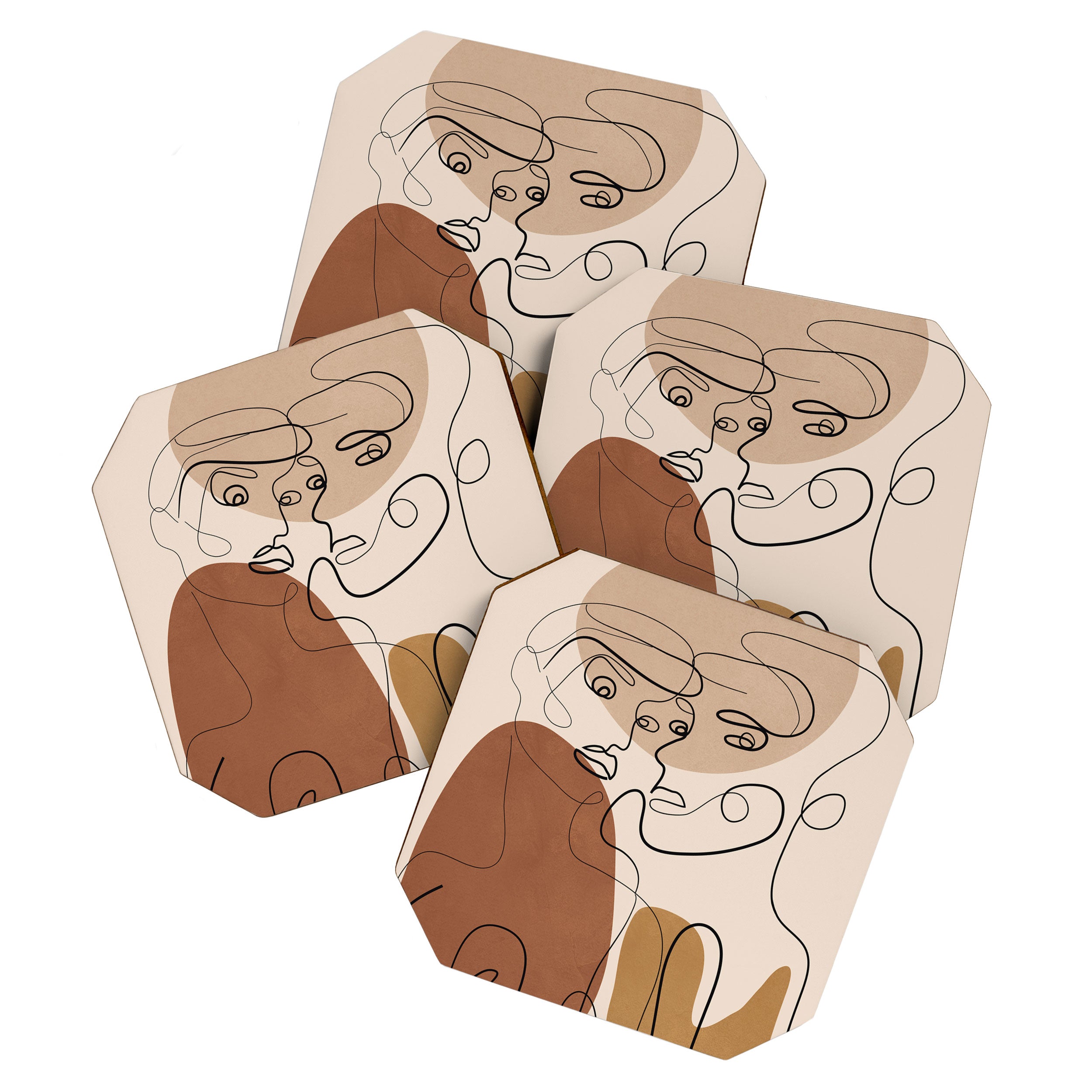 Abstract Faces 6  Coaster Gallery Image 1