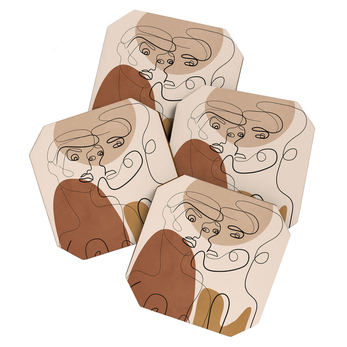 Abstract Faces 6  Coaster Gallery Image 1