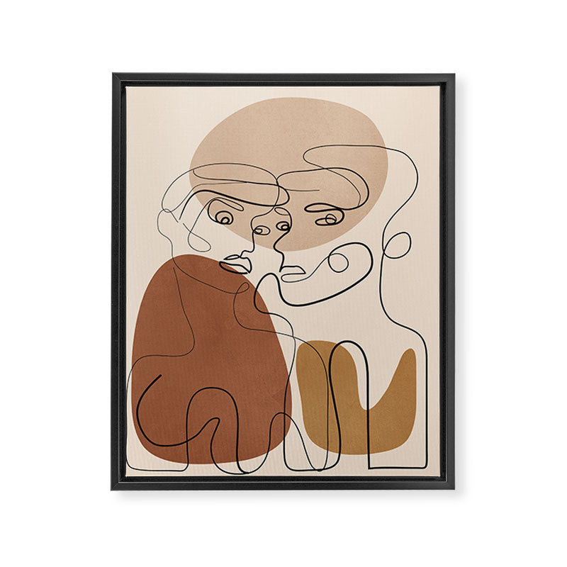 Abstract Faces 6  Framed Canvas Print Gallery Image 6