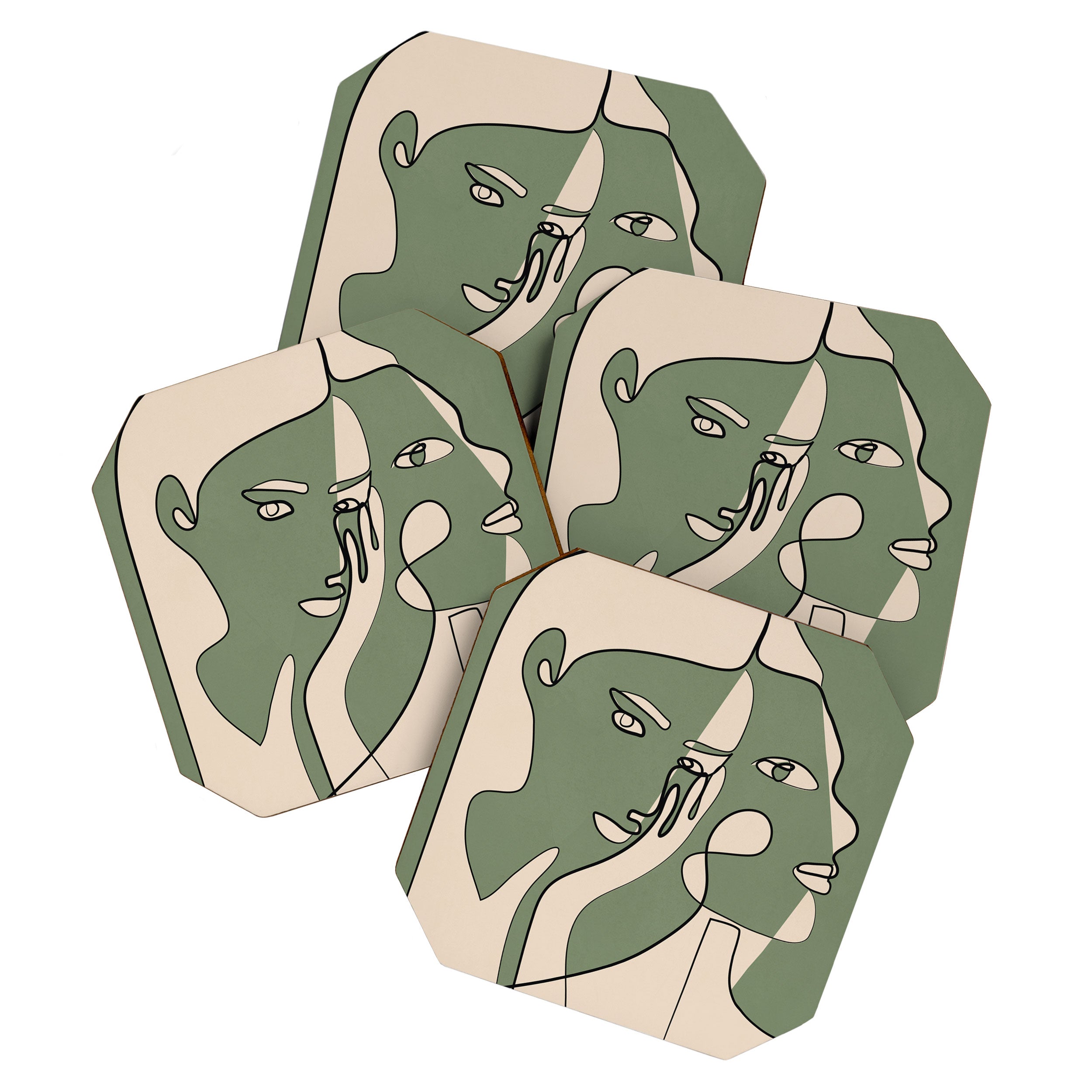 Abstract Faces 8 Coaster Gallery Image 1