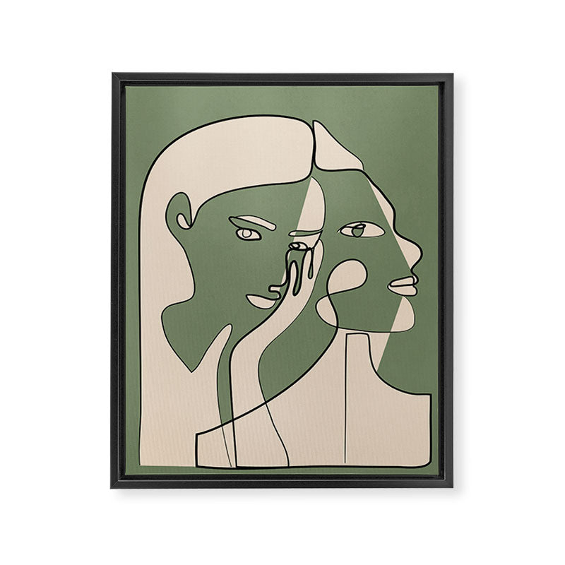 Abstract Faces 8 Framed Canvas Print Gallery Image 6