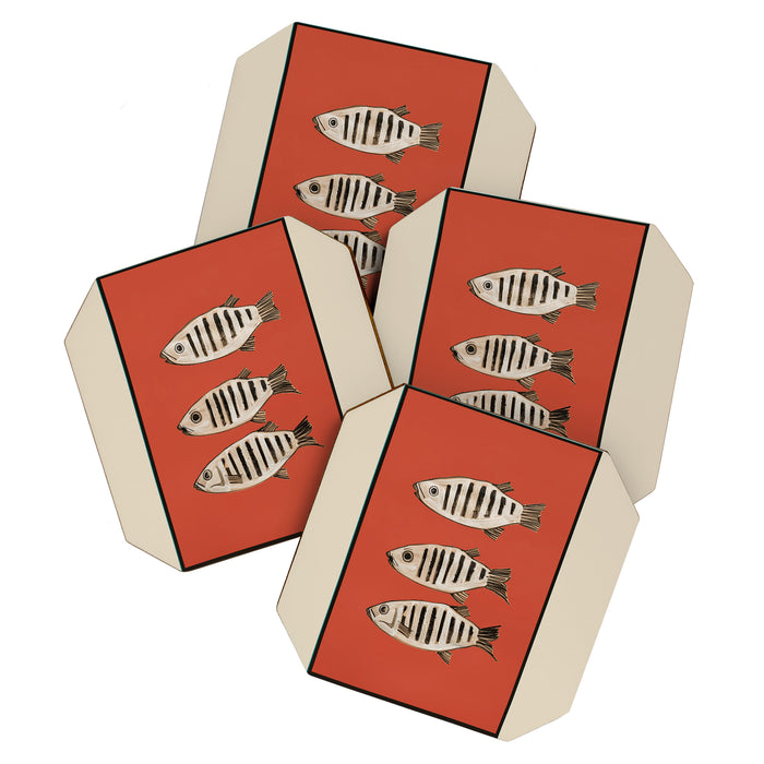 Abstract Fish Study I Coaster Gallery Image 1