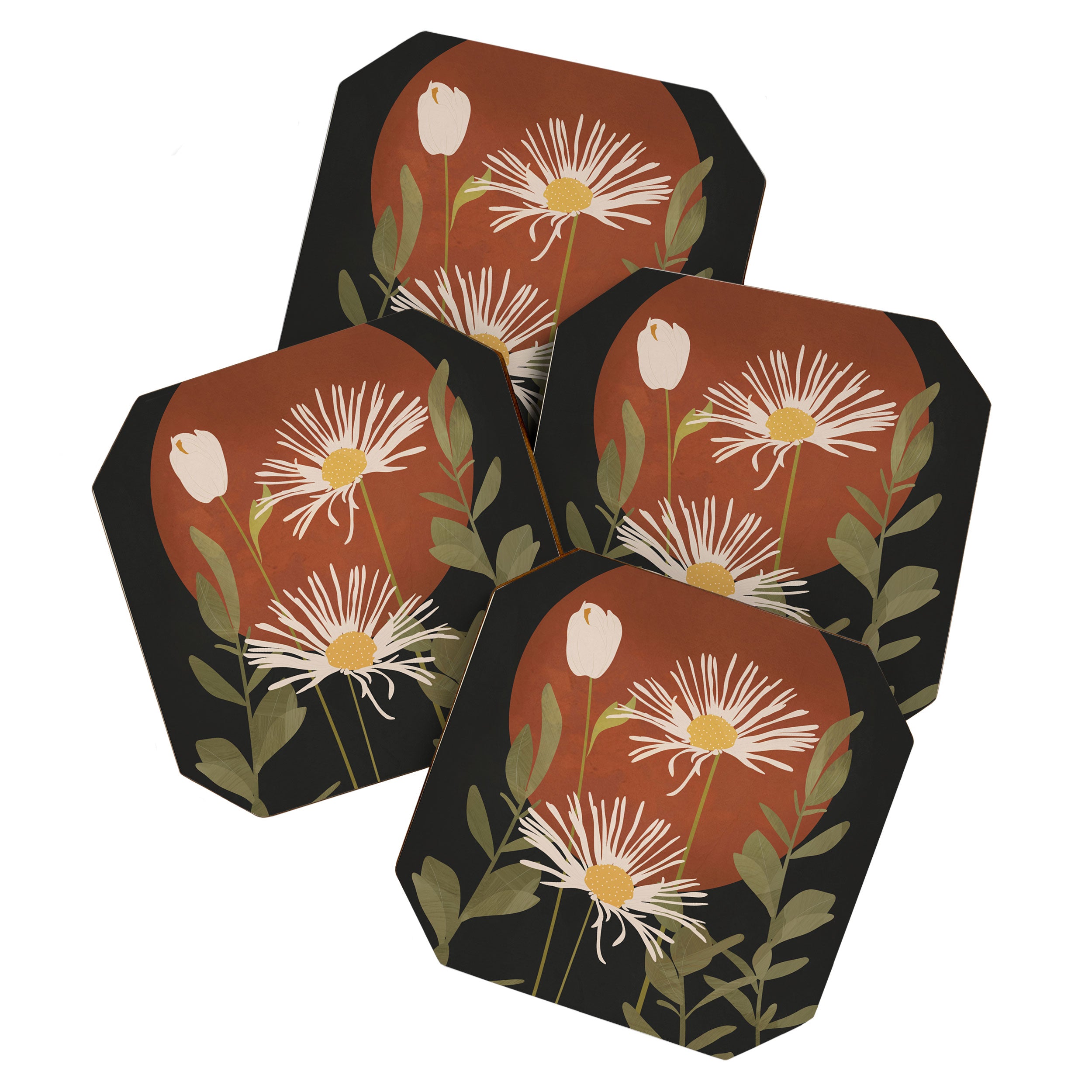 Abstract Florals 4 Coaster Gallery Image 1