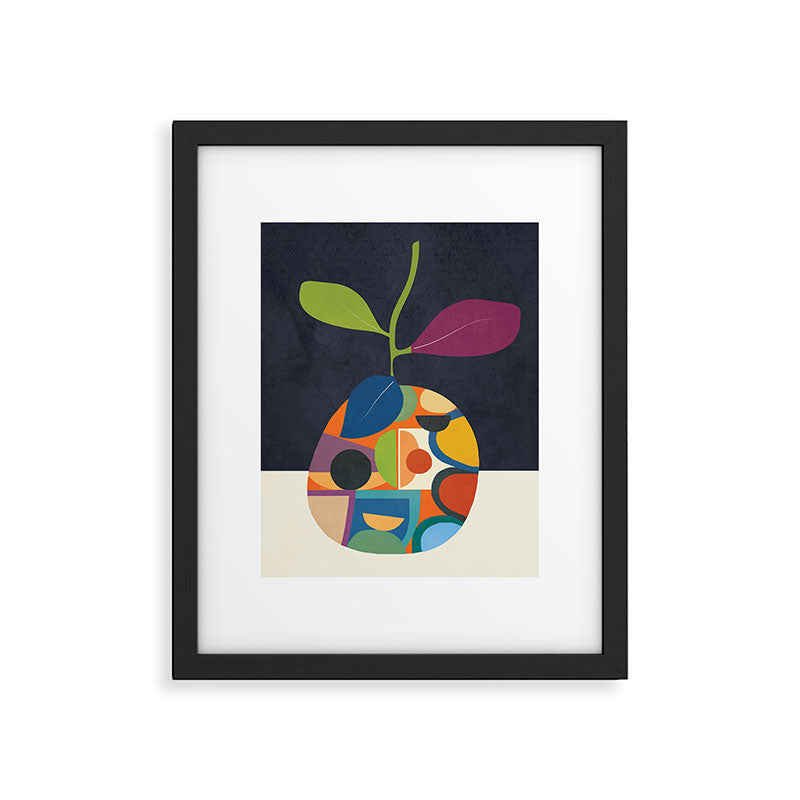 Abstract fruit shapes 01 Framed Art Print Gallery Image 6